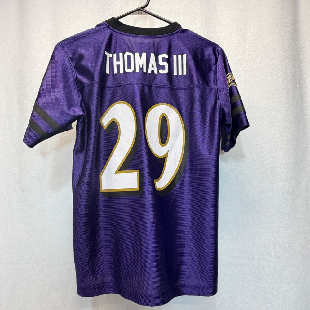 Baltimore Ravens Thomas III 29 Jersey Youth Large 12/14 Purple NFL Team Apparel